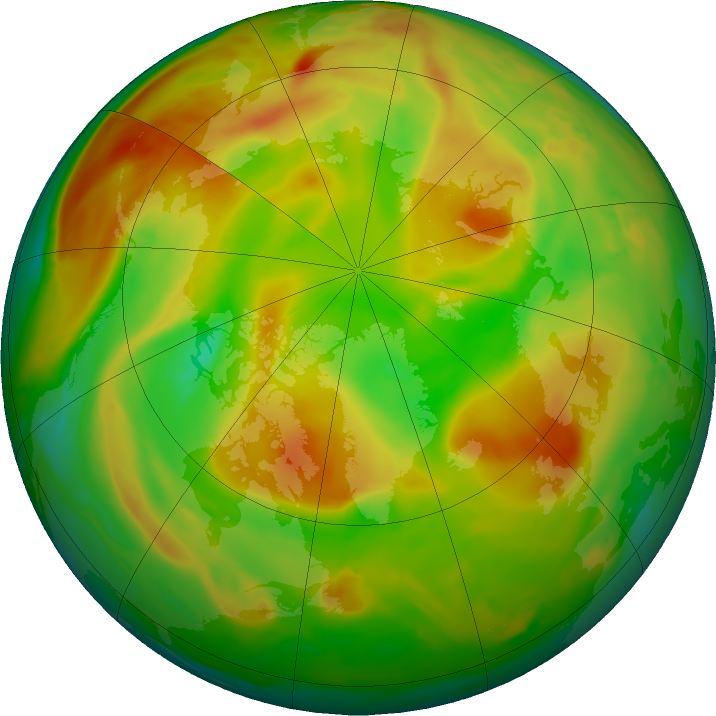 Arctic ozone map for 08 June 2024